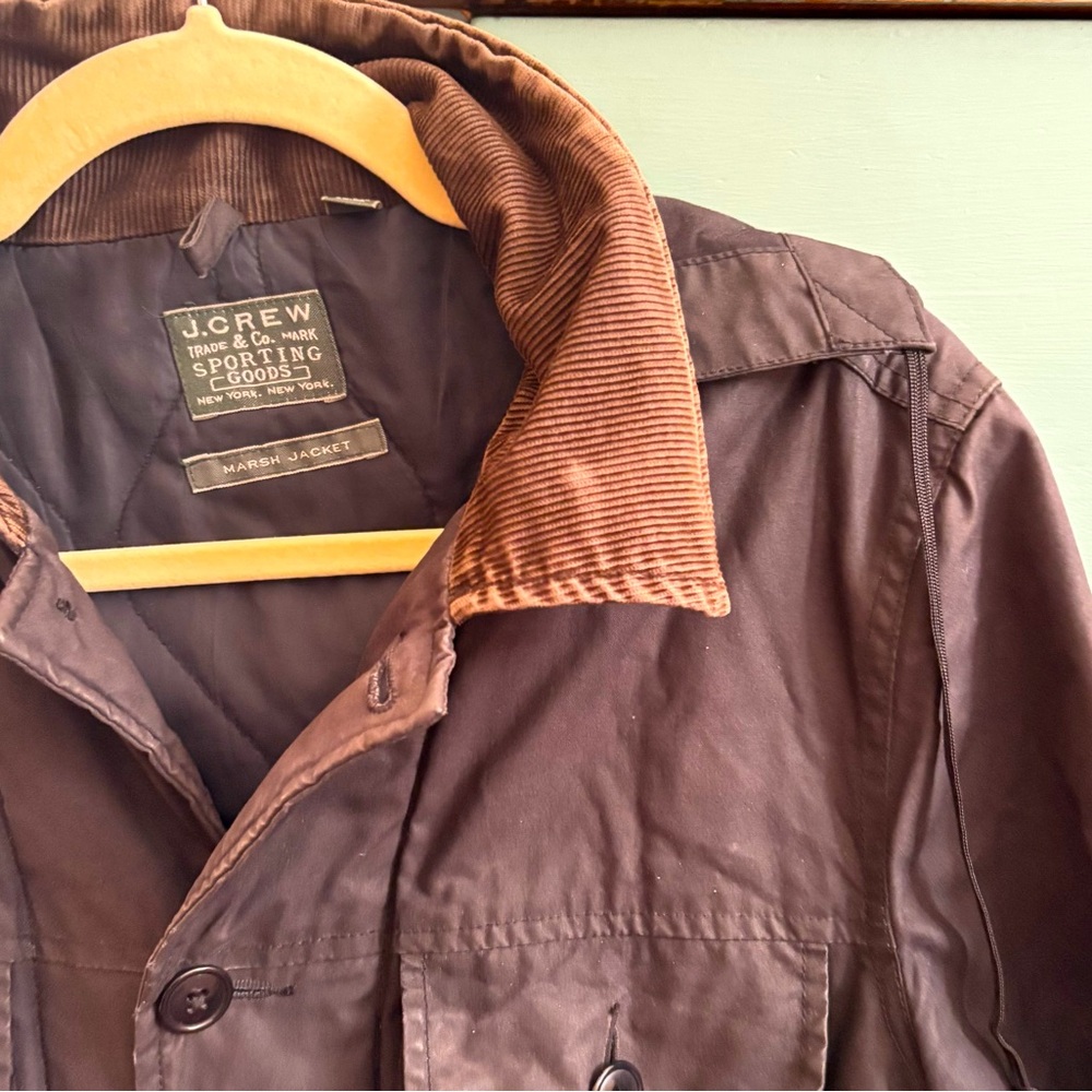 J. Crew Men's Black Waxed Marsh Jacket